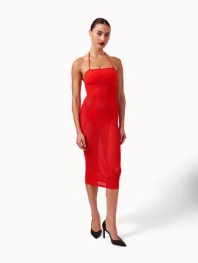 NET & RIBS SWIM DRESS
