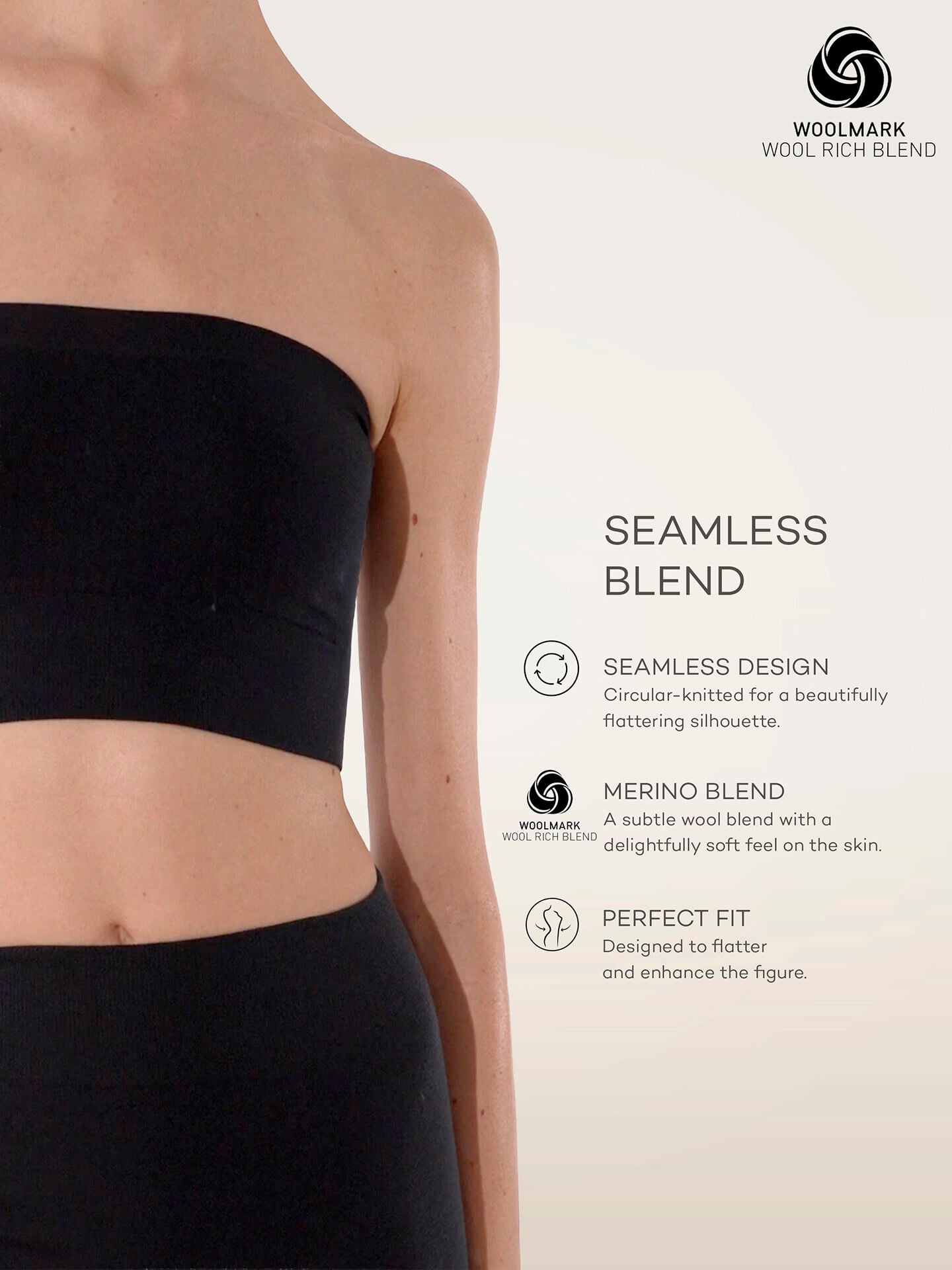 SEAMLESS WOOL TOP SLEEVELESS