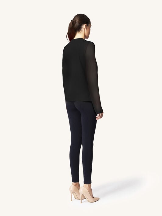 SHEER OPAQUE KNIT CARDIGAN SHEER OPAQUE KNIT CARDIGAN