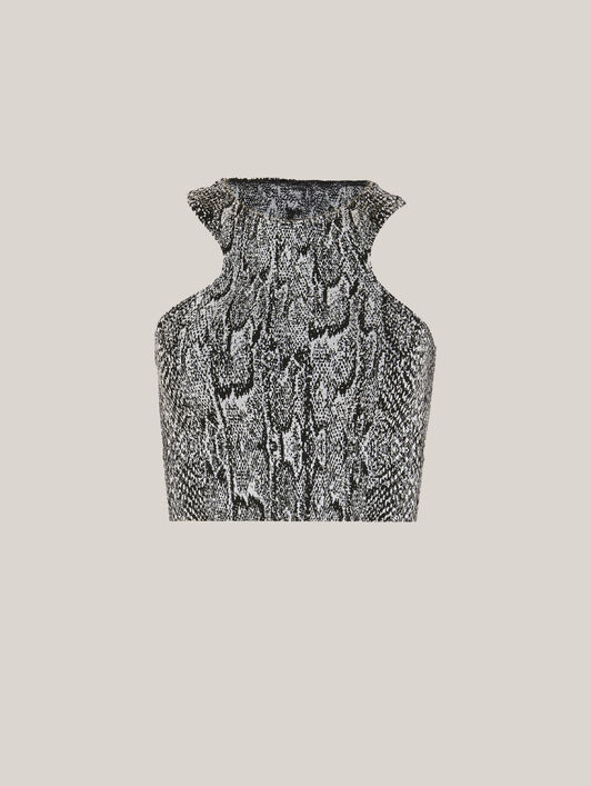 SEAMLESS PYTHON CROP TOP
