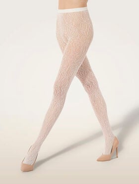 ROSE LACE EFFECT TIGHTS