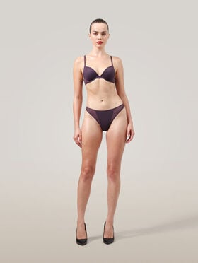 SHEER OPAQUE PUSH-UP BRA