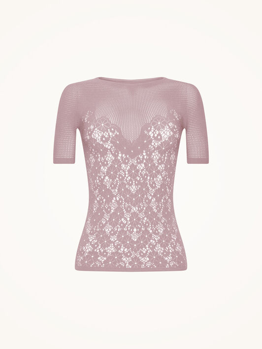 FLOWER LACE TOP SHORT SLEEVES FLOWER LACE TOP SHORT SLEEVES