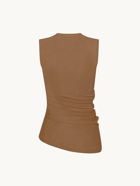 THE CREPE JERSEY TOP SLEEVELES THE CREPE JERSEY TOP SLEEVELES