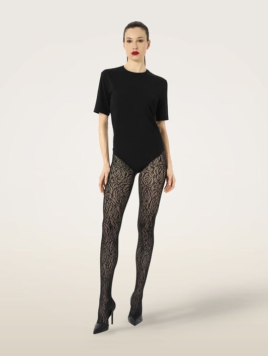 ROSE LACE EFFECT TIGHTS ROSE LACE EFFECT TIGHTS