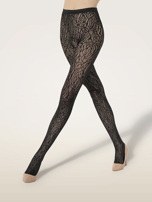 ROSE LACE EFFECT TIGHTS ROSE LACE EFFECT TIGHTS
