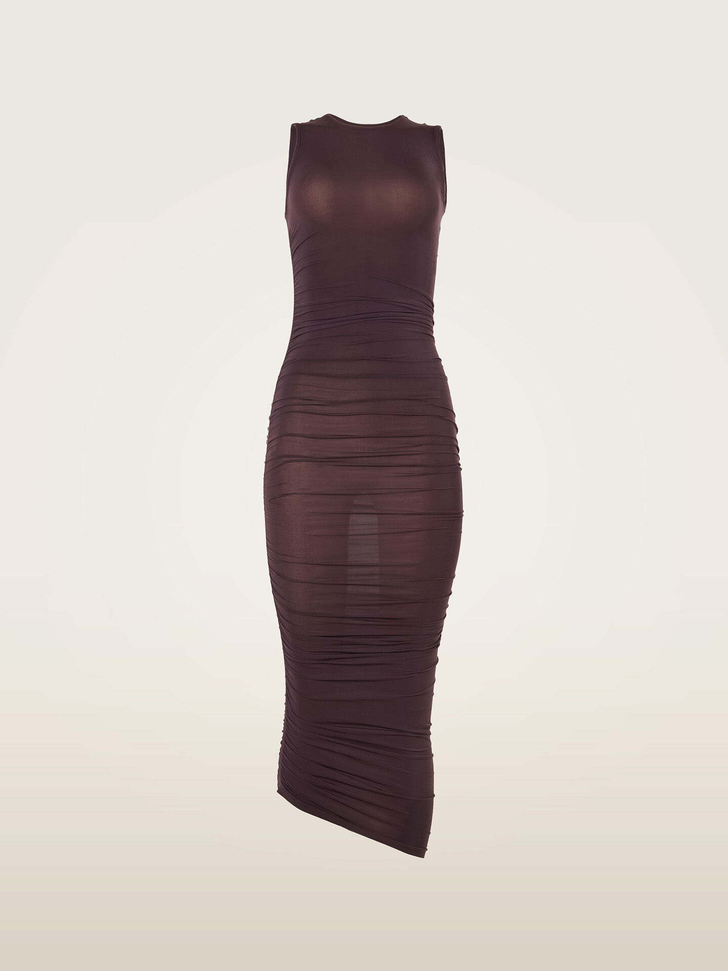 SHEER DRAPE DRESS