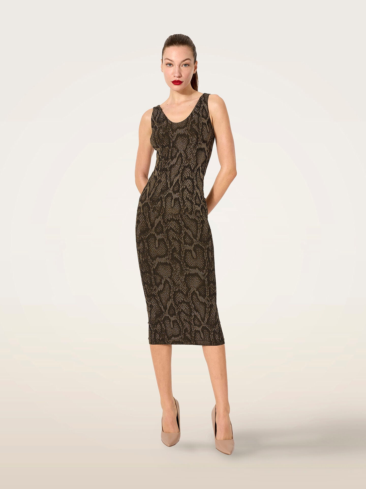 SHIMMERING PYTHON TOP SLEEVELESS