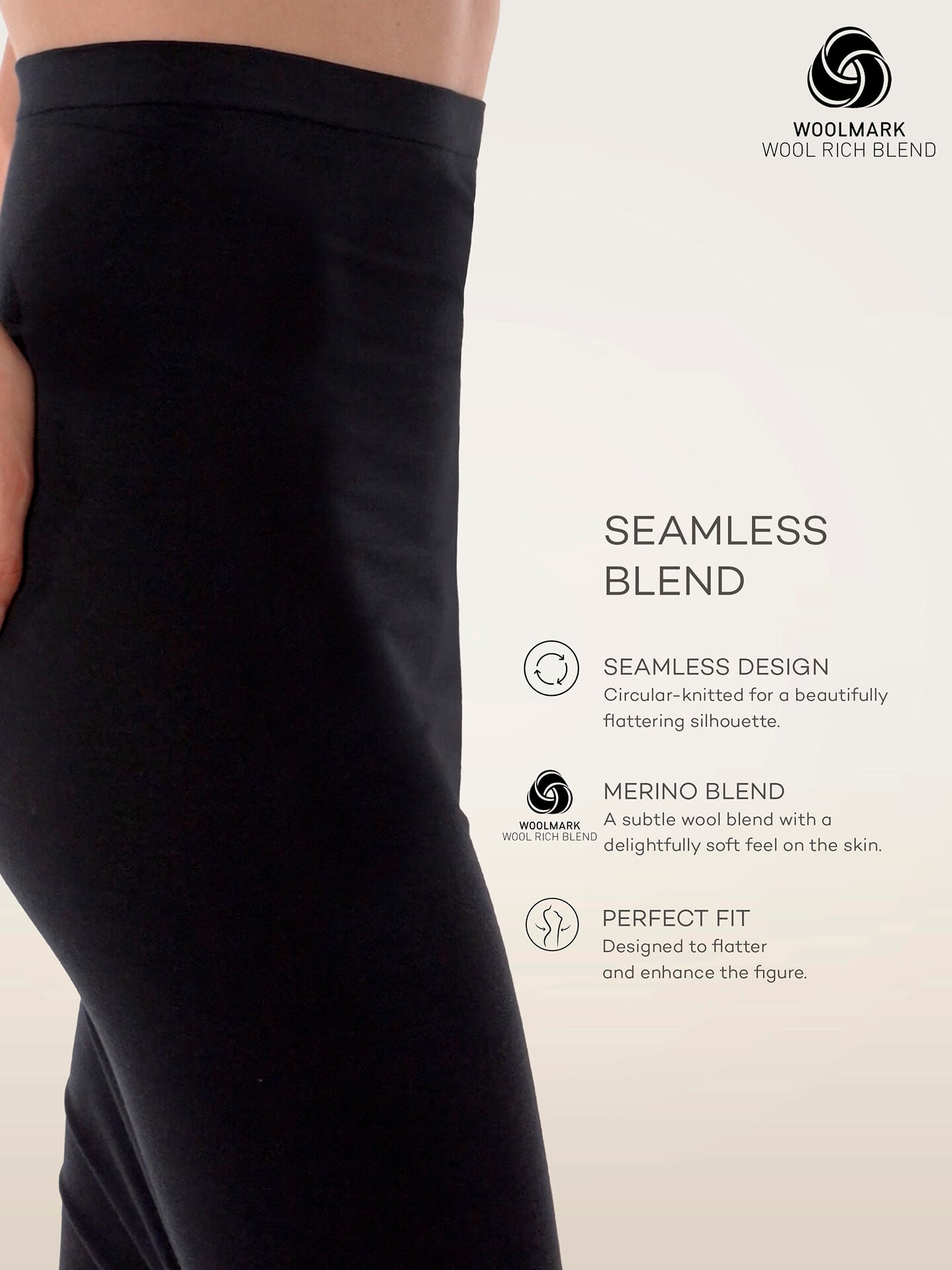 SEAMLESS WOOL SKIRT