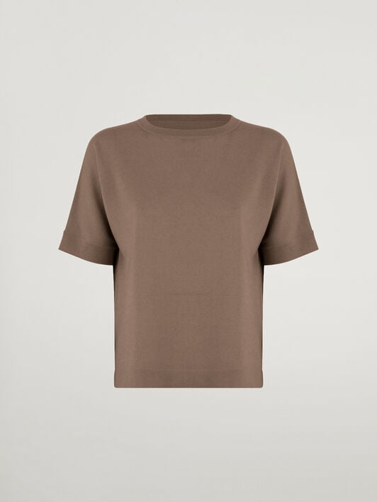 MERINO BLEND TOP SHORT SLEEVES
