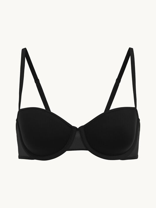 SHEER OPAQUE BANDEAU BRA