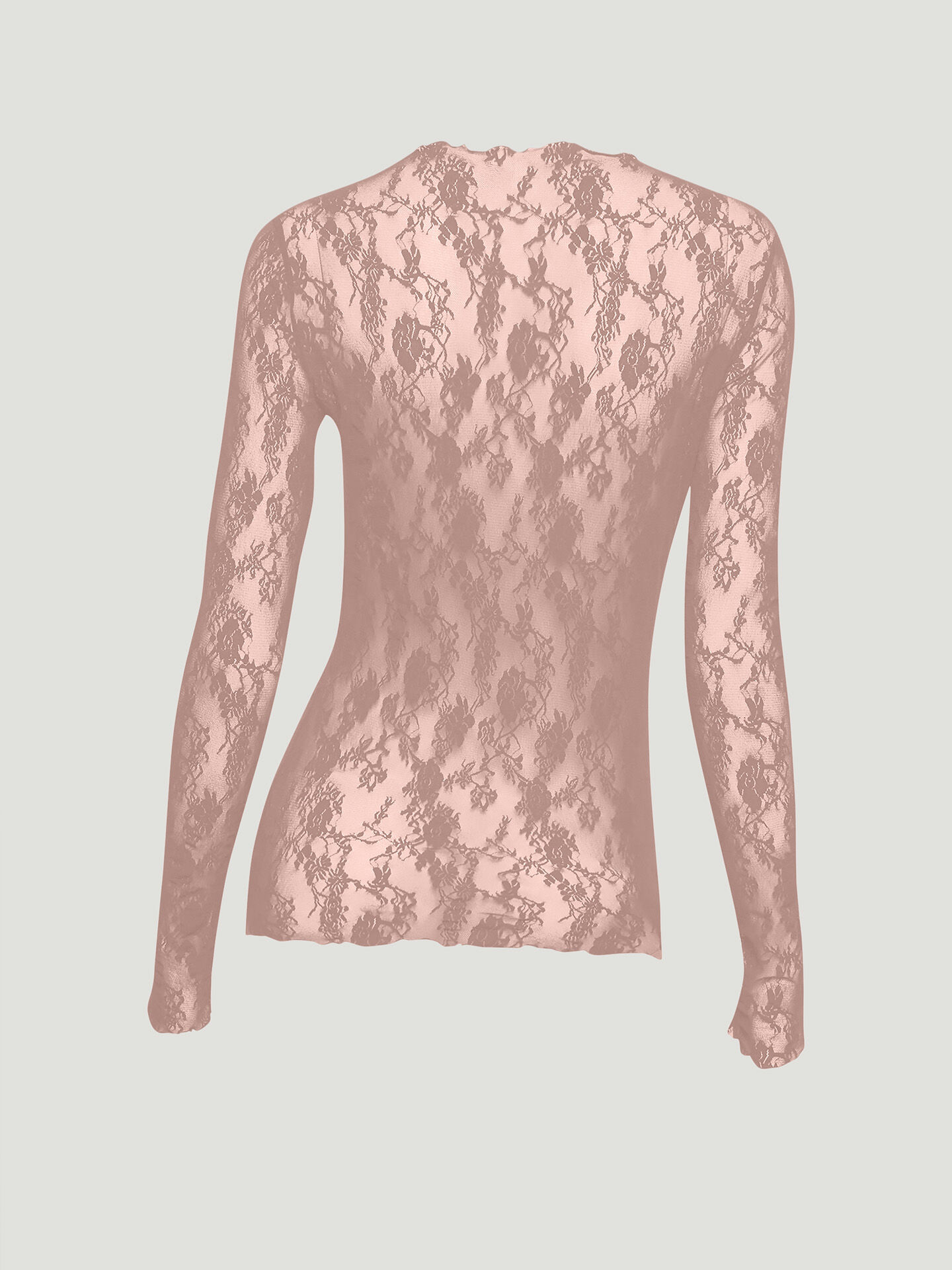 FLORAL LACE TOP LONG SLEEVES