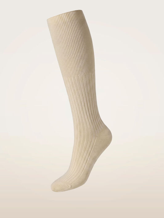 RIBBED CASHMERE BLEND KNEE-HIGHS