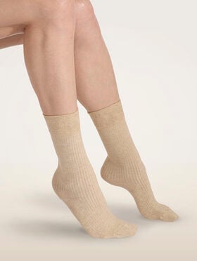 RIBBED STRETCH COTTON SOCKS