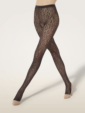 ROSE LACE EFFECT TIGHTS