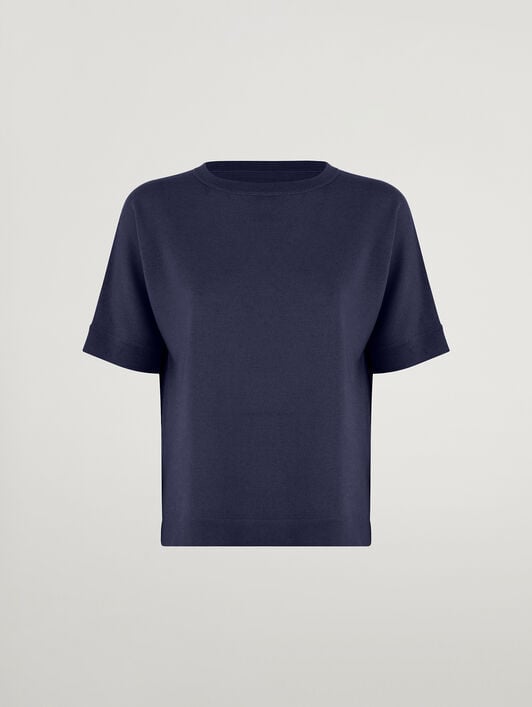 MERINO BLEND TOP SHORT SLEEVES