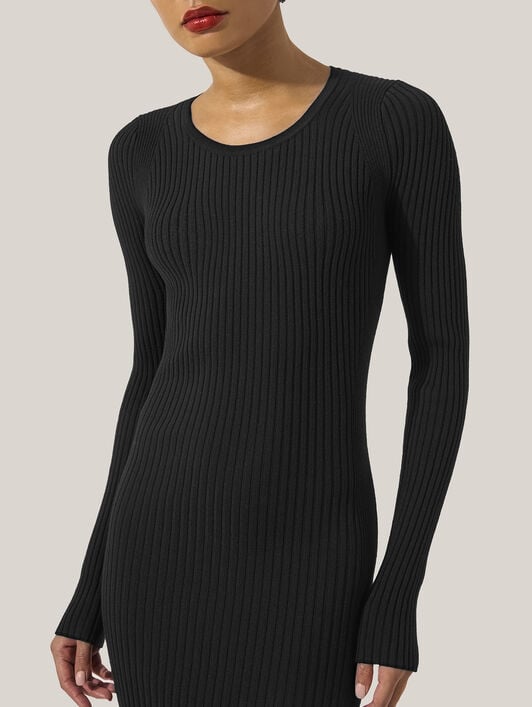 FINE MERINO RIB DRESS