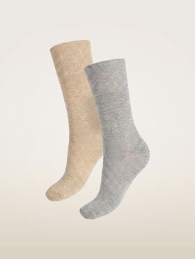 CO BLEND TERRY SOCKS 2-PACK