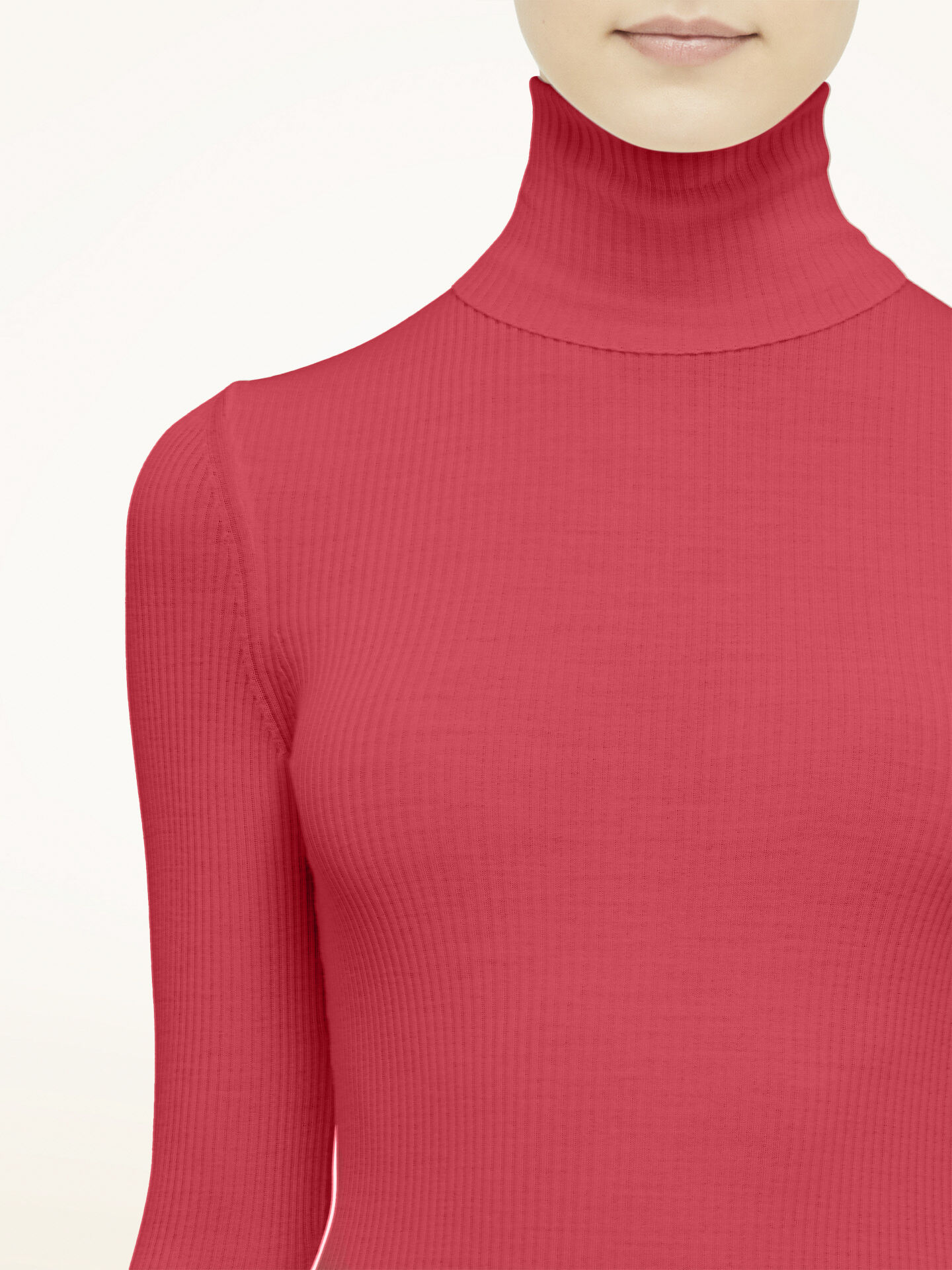 MERINO FINE RIB TOP LONG SLEEV