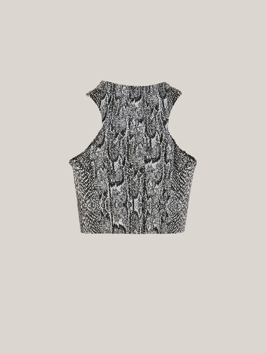 SEAMLESS PYTHON CROP TOP