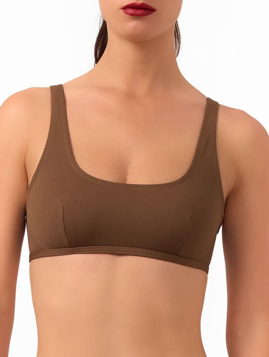 SHEER & OPAQUE SWIM TOP