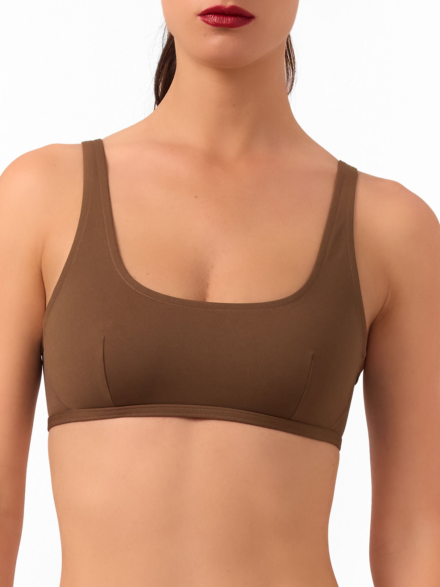 SHEER & OPAQUE SWIM TOP