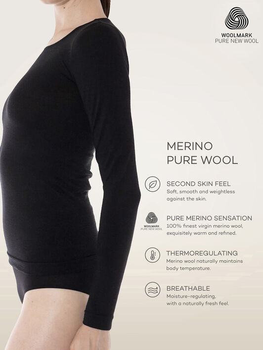 PURE WOOL TOP LONG SLEEVES