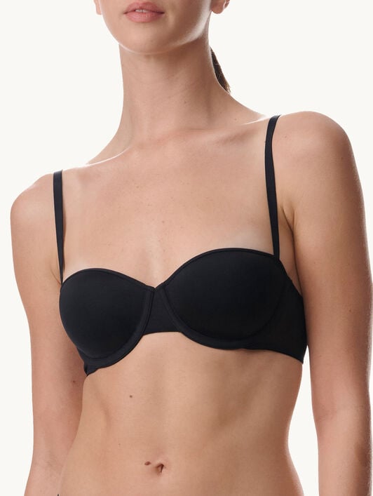 SHEER OPAQUE BANDEAU BRA