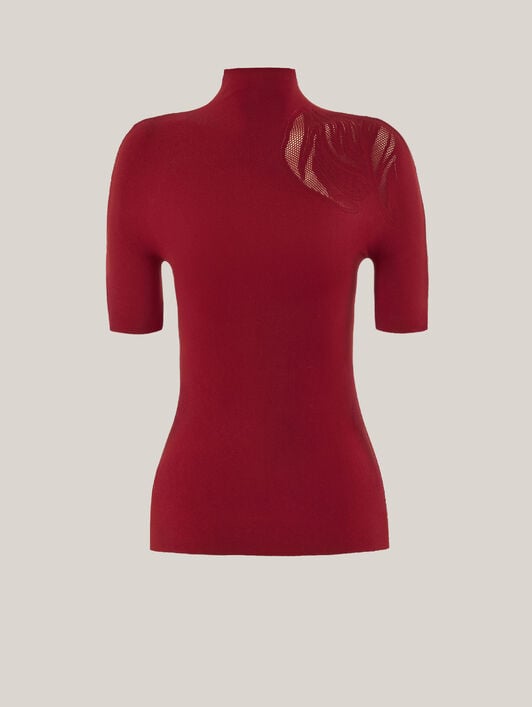 ROSE NET TOP SHORT SLEEVES ROSE NET TOP SHORT SLEEVES