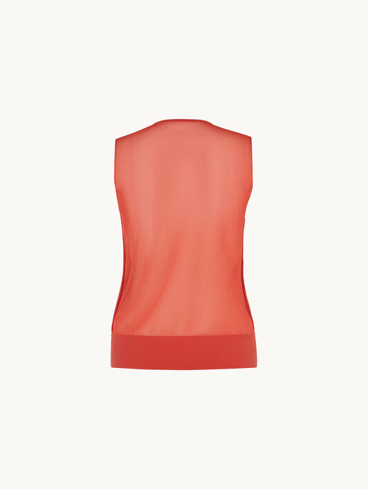 SHEER OPAQUE KNIT TOP SLEEVEL. SHEER OPAQUE KNIT TOP SLEEVEL.