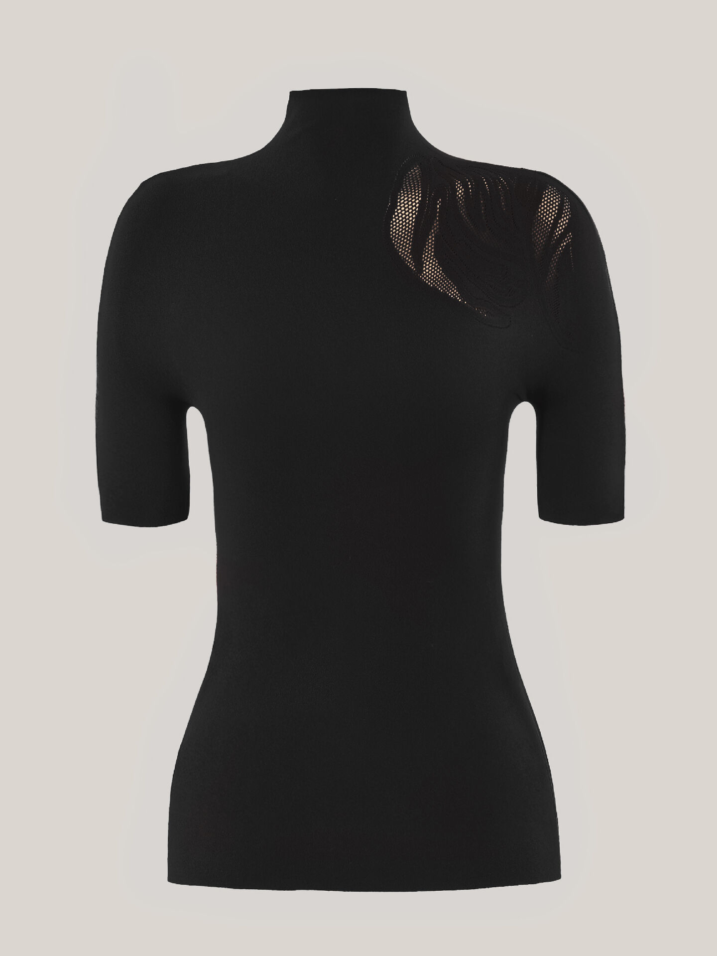 ROSE NET TOP SHORT SLEEVES