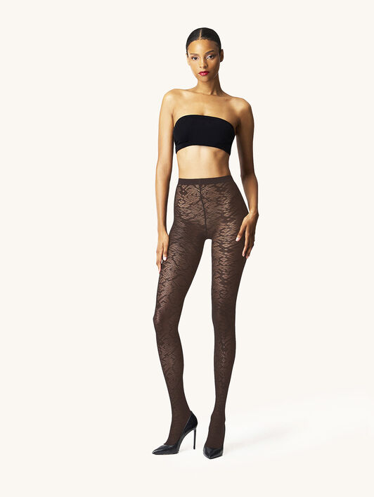 SNAKE JACQUARD TIGHTS