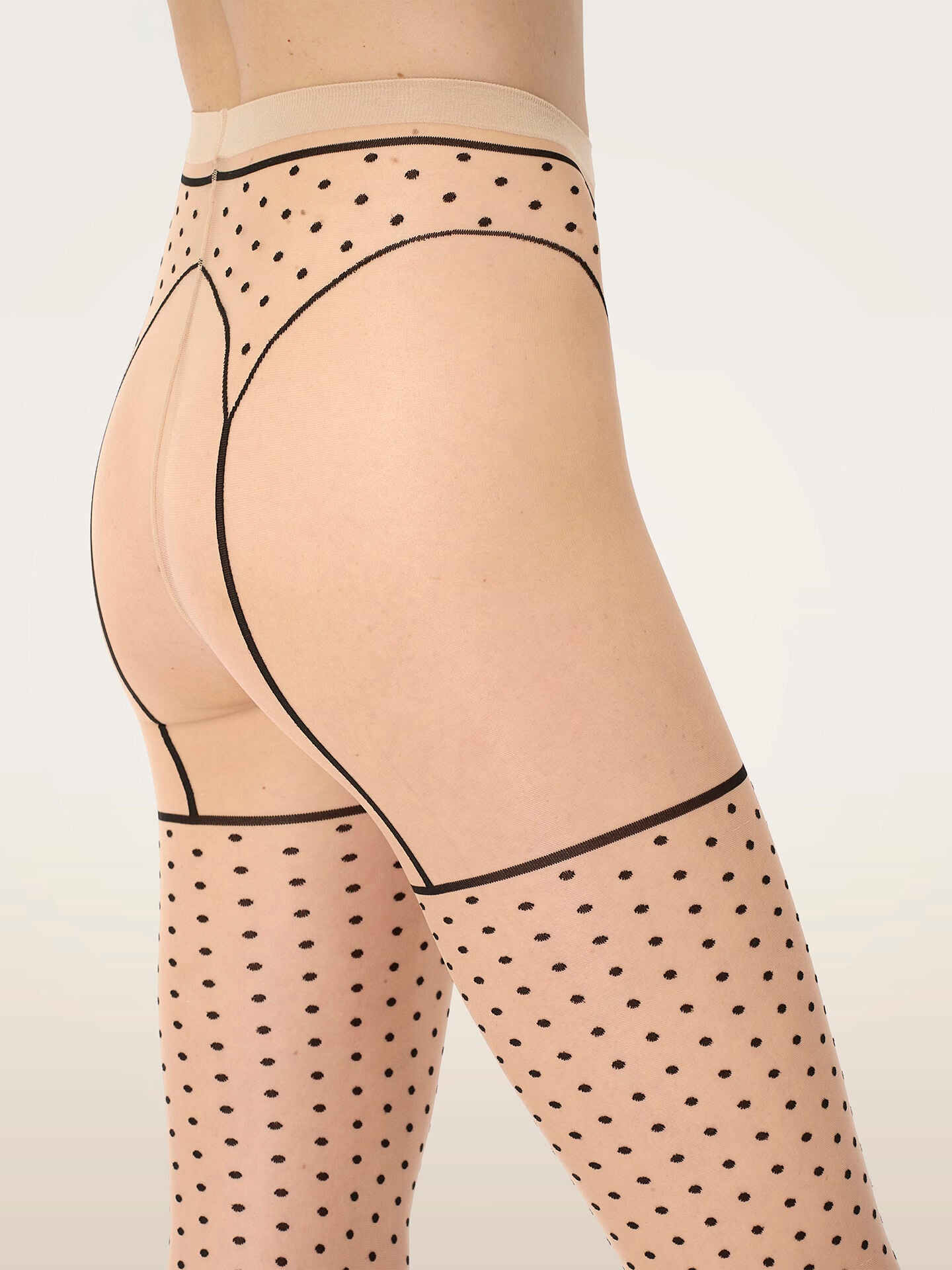 DOTTED GARTER BELT TIGHTS DOTTED GARTER BELT TIGHTS
