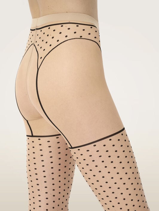 DOTTED GARTER BELT TIGHTS DOTTED GARTER BELT TIGHTS