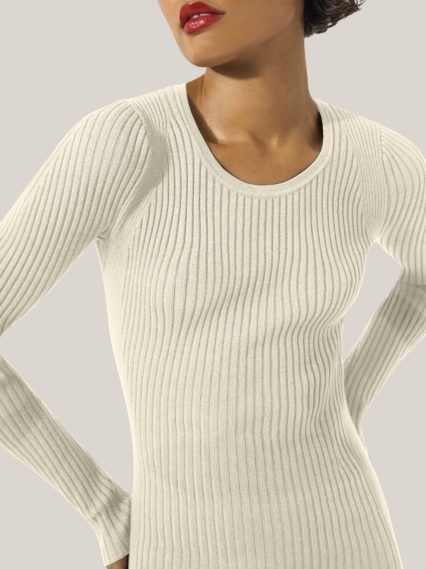 FINE MERINO RIB TOP L. SLEEVES FINE MERINO RIB TOP L. SLEEVES