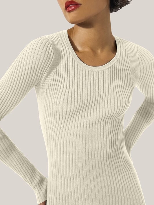 FINE MERINO RIB TOP L. SLEEVES FINE MERINO RIB TOP L. SLEEVES