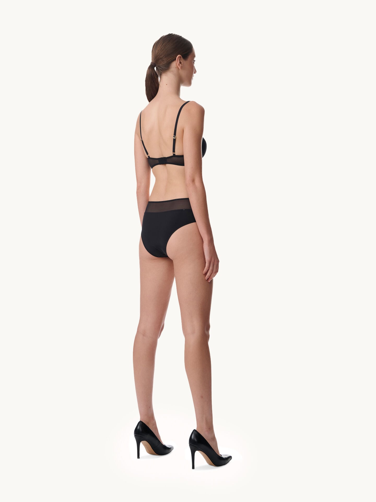 SHEER OPAQUE BANDEAU BRA