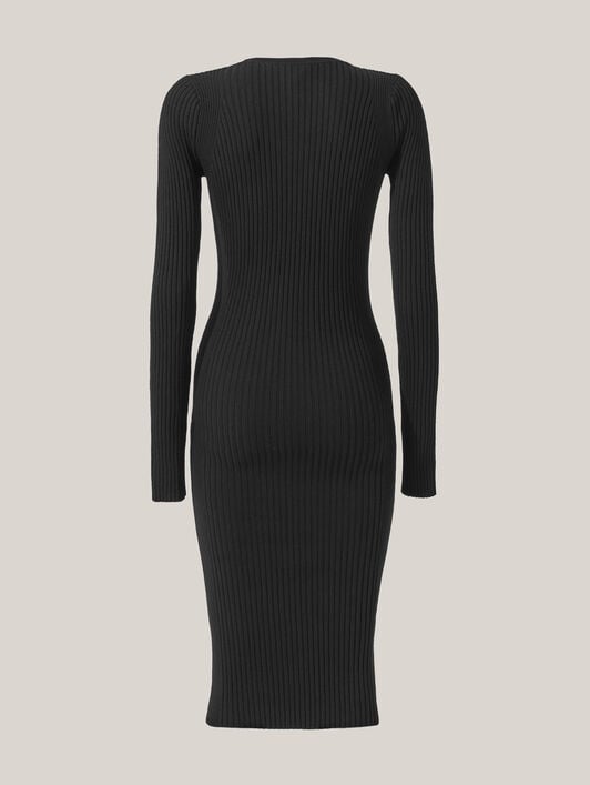 FINE MERINO RIB DRESS