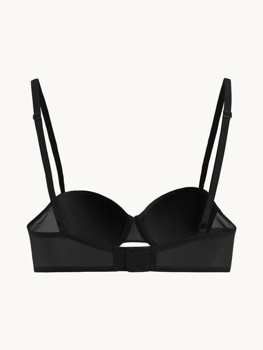 SHEER OPAQUE BANDEAU BRA