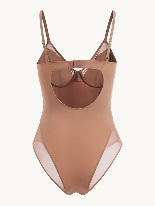 SHEER OPAQUE BODYSUIT