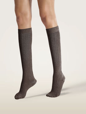 SHIMMER RIB KNEE-HIGHS