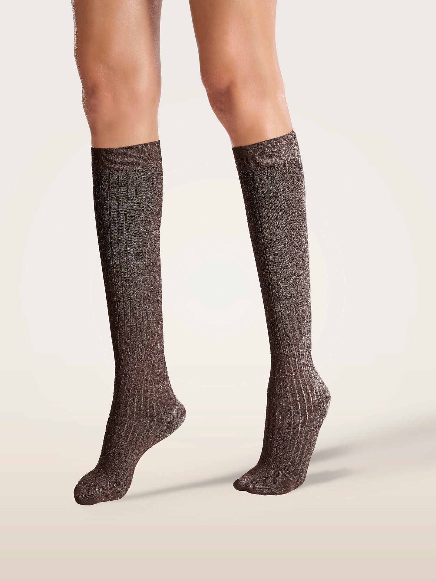 SHIMMER RIB KNEE-HIGHS SHIMMER RIB KNEE-HIGHS