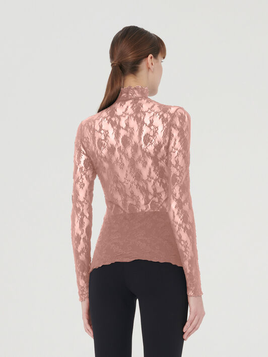 FLORAL LACE TOP LONG SLEEVES