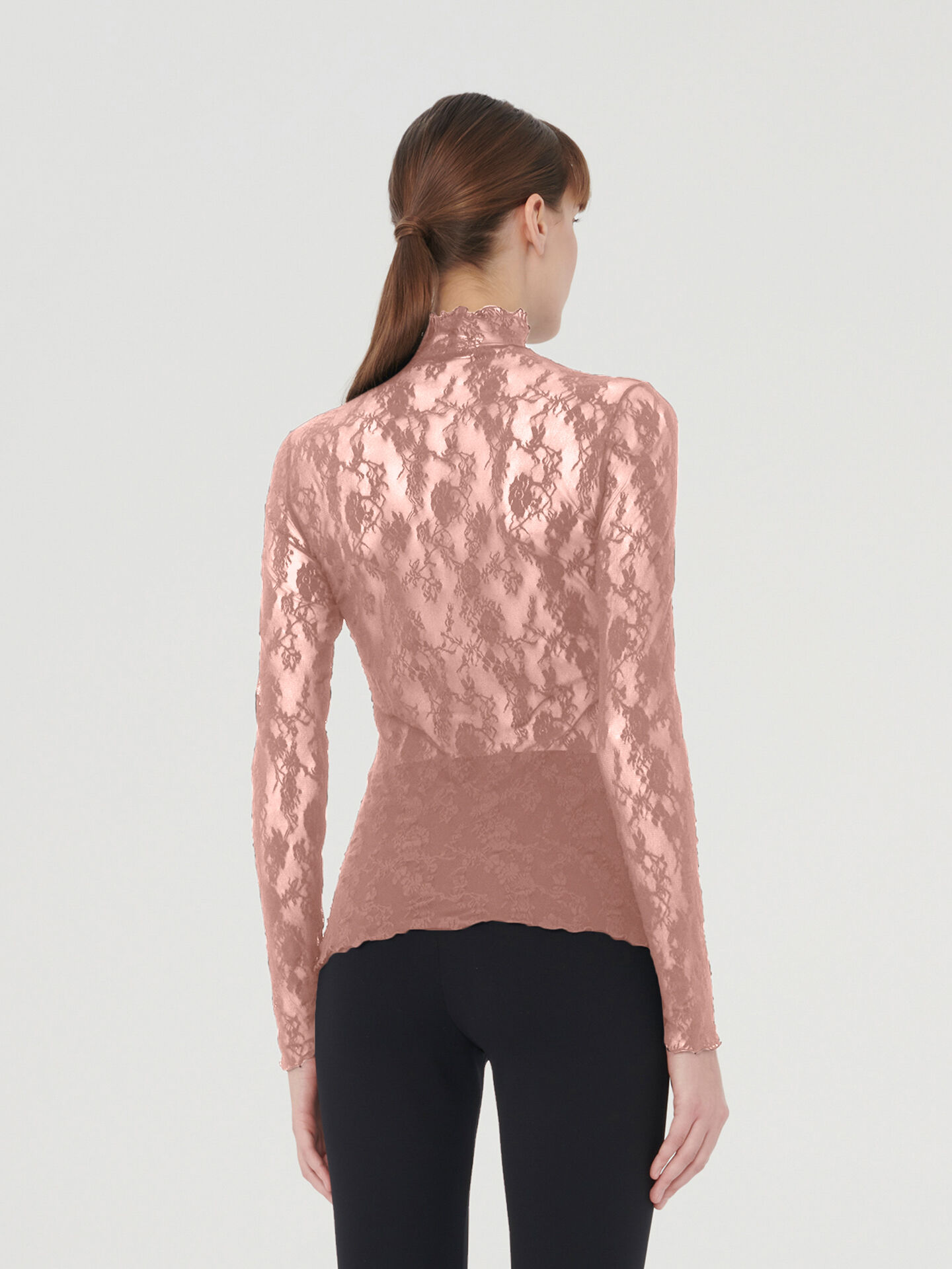 FLORAL LACE TOP LONG SLEEVES