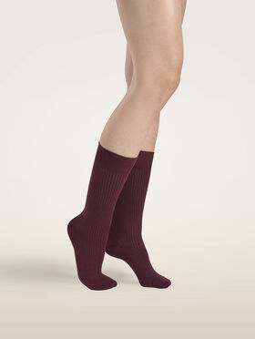 RIBBED STRETCH COTTON SOCKS