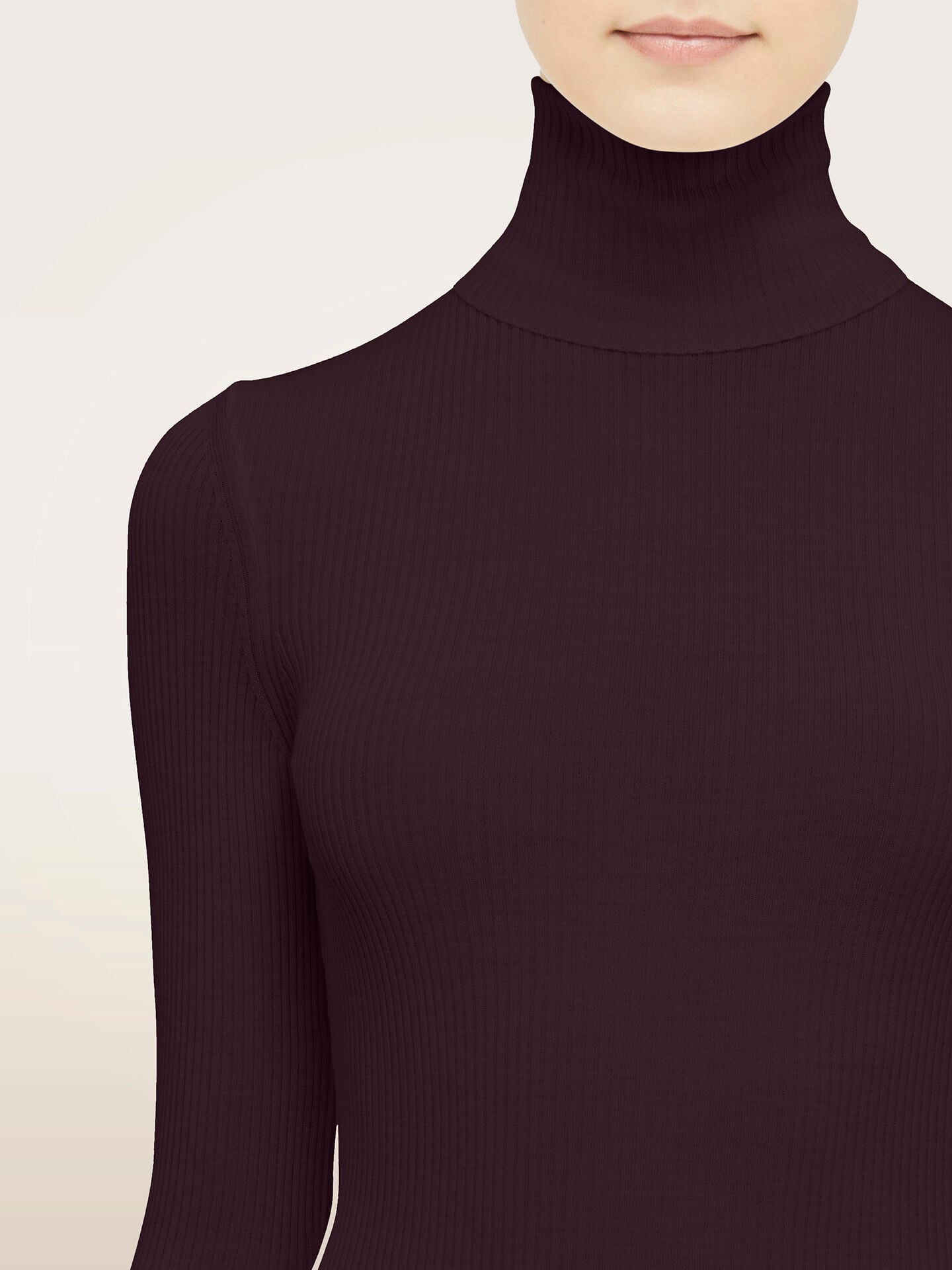 MERINO FINE RIB TOP LONG SLEEVES