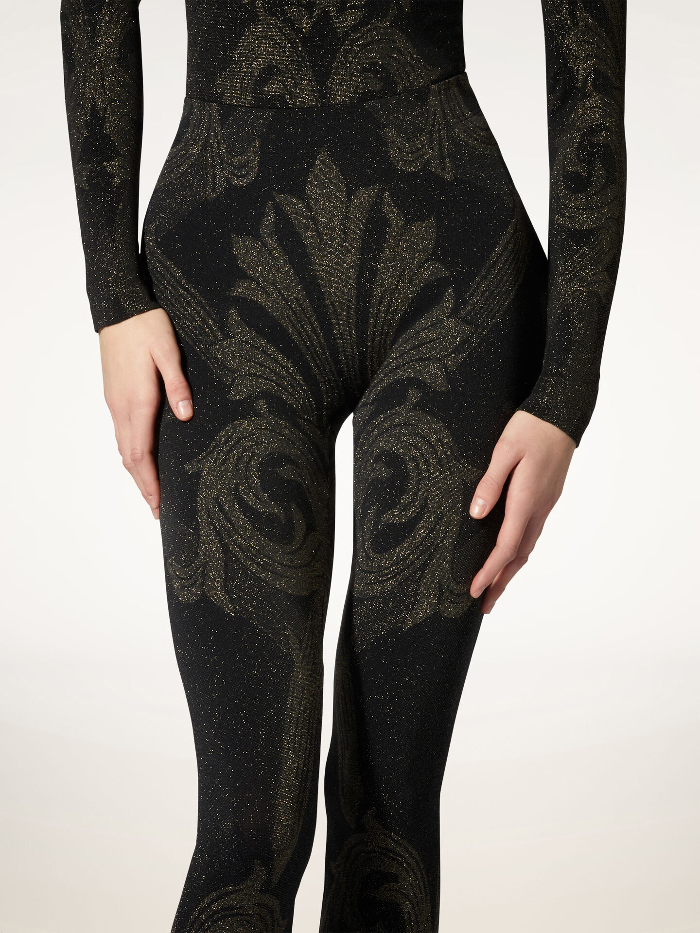 METALLIC JACQUARD TIGHTS METALLIC JACQUARD TIGHTS