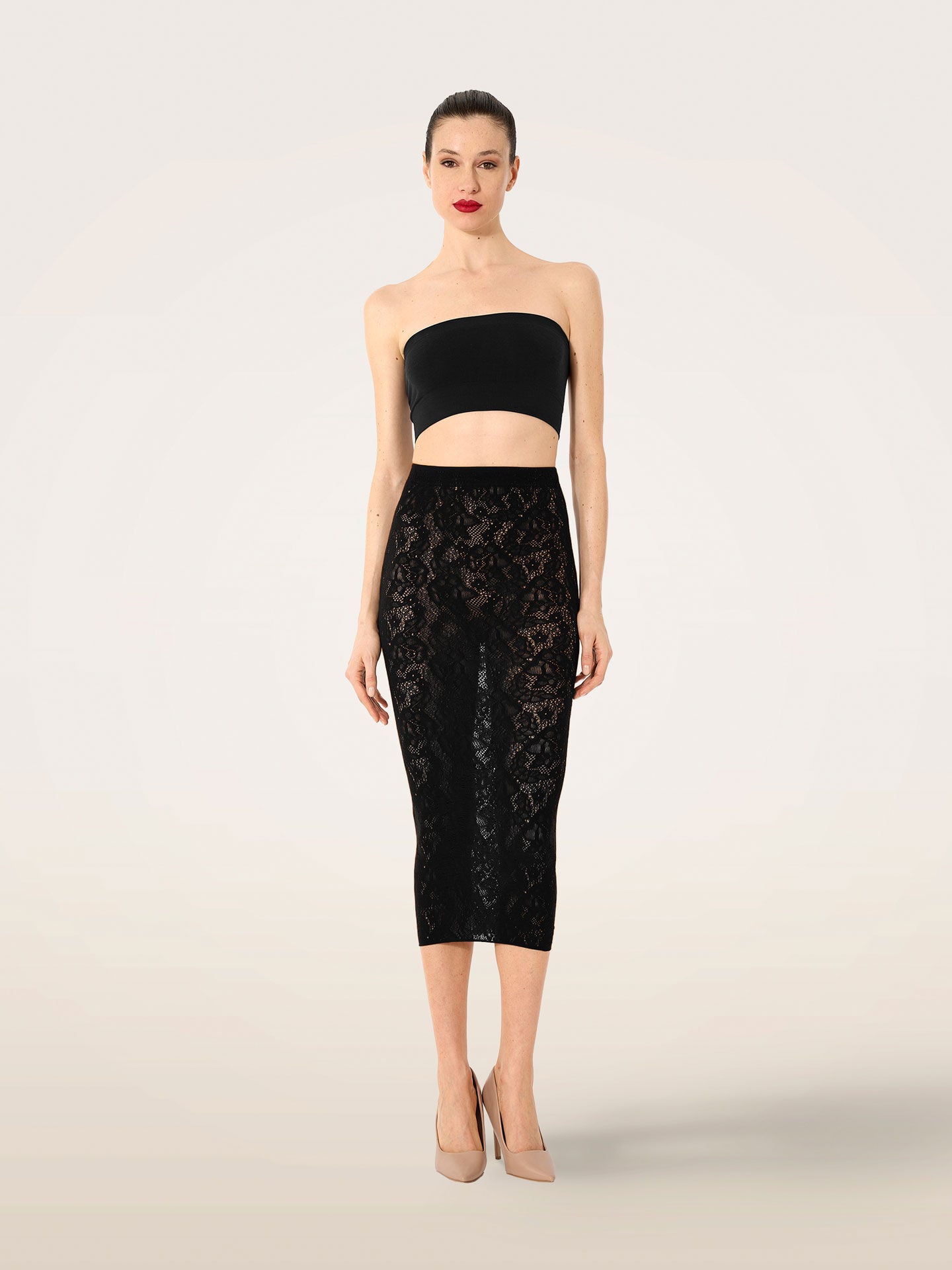 INFINITE ROSE NET SKIRT