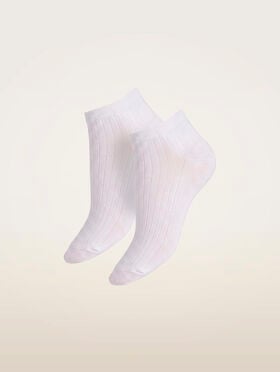 RIBBED CO SNEAKER SOCKS 2-PACK