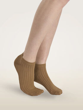 RIBBED COTTON SNEAKER SOCKS